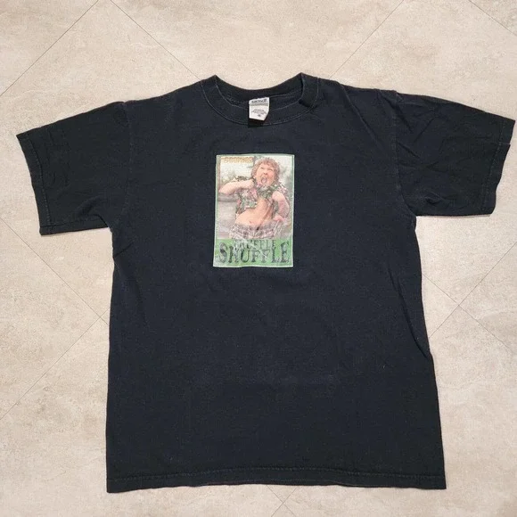 VTG Y2K The Goonies Truffle Shuffle Mens Adult M Medium T Shirt Anvil Black - Picture 2 of 7